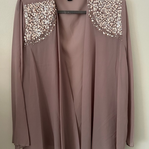 NWT 2 PC Women’s Rose Pink Formal Flowy Tiered Plus Dress and Jacket 24W 3X - Picture 11 of 16